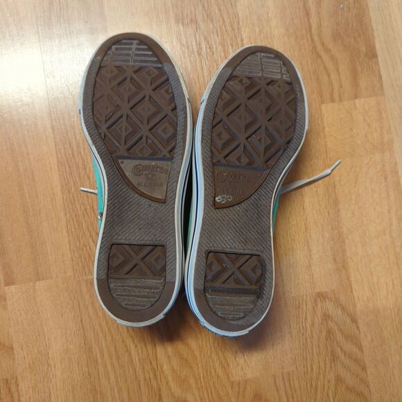 Converse All Star Double Tongue Womens 8 Mint Green Low Top - Picture 6 of 7